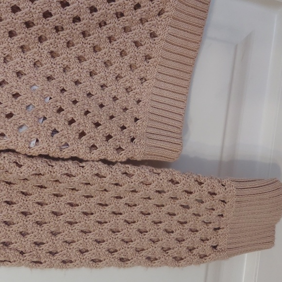 New LOFT Women's Blush Open Knit Sweater Size S - Picture 3 of 5